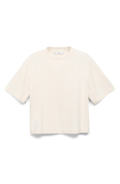 Boxy Cotton Blend T-Shirt