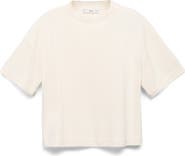MANGO Boxy Cotton Blend T-Shirt
