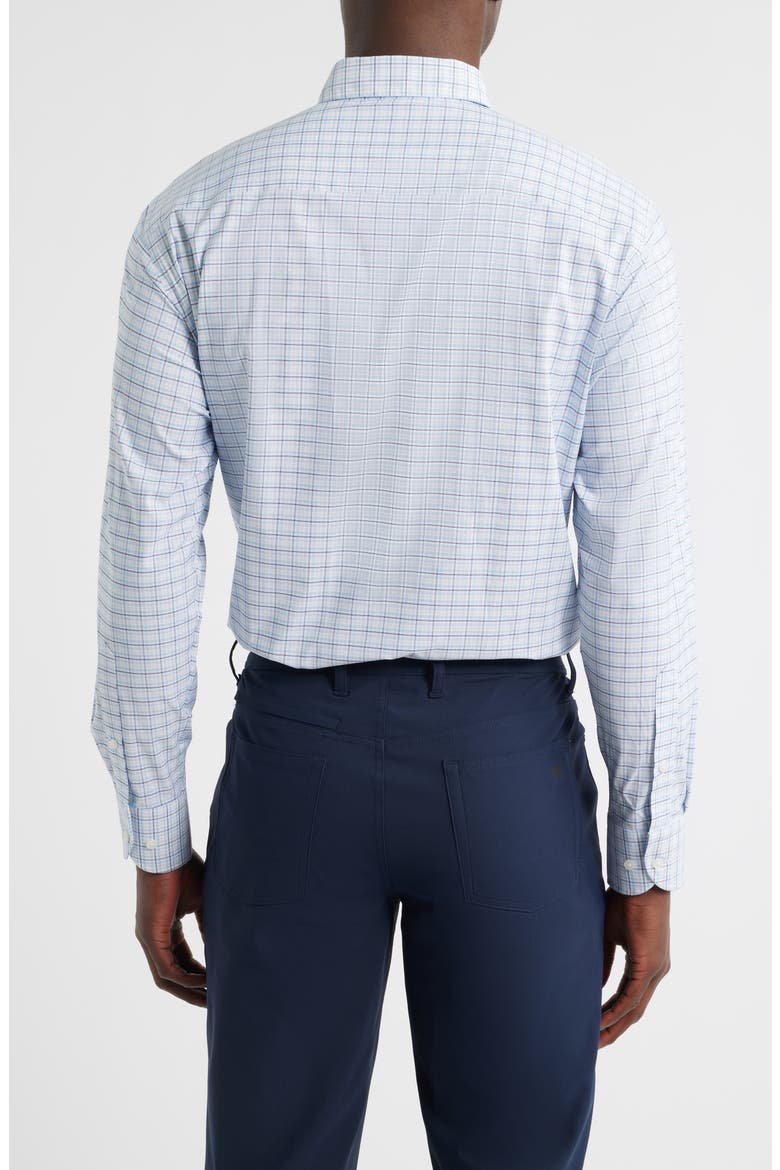 Casey Check Performance Twill Button-Down Shirt, Alternate, color, COTTAGE BLUE