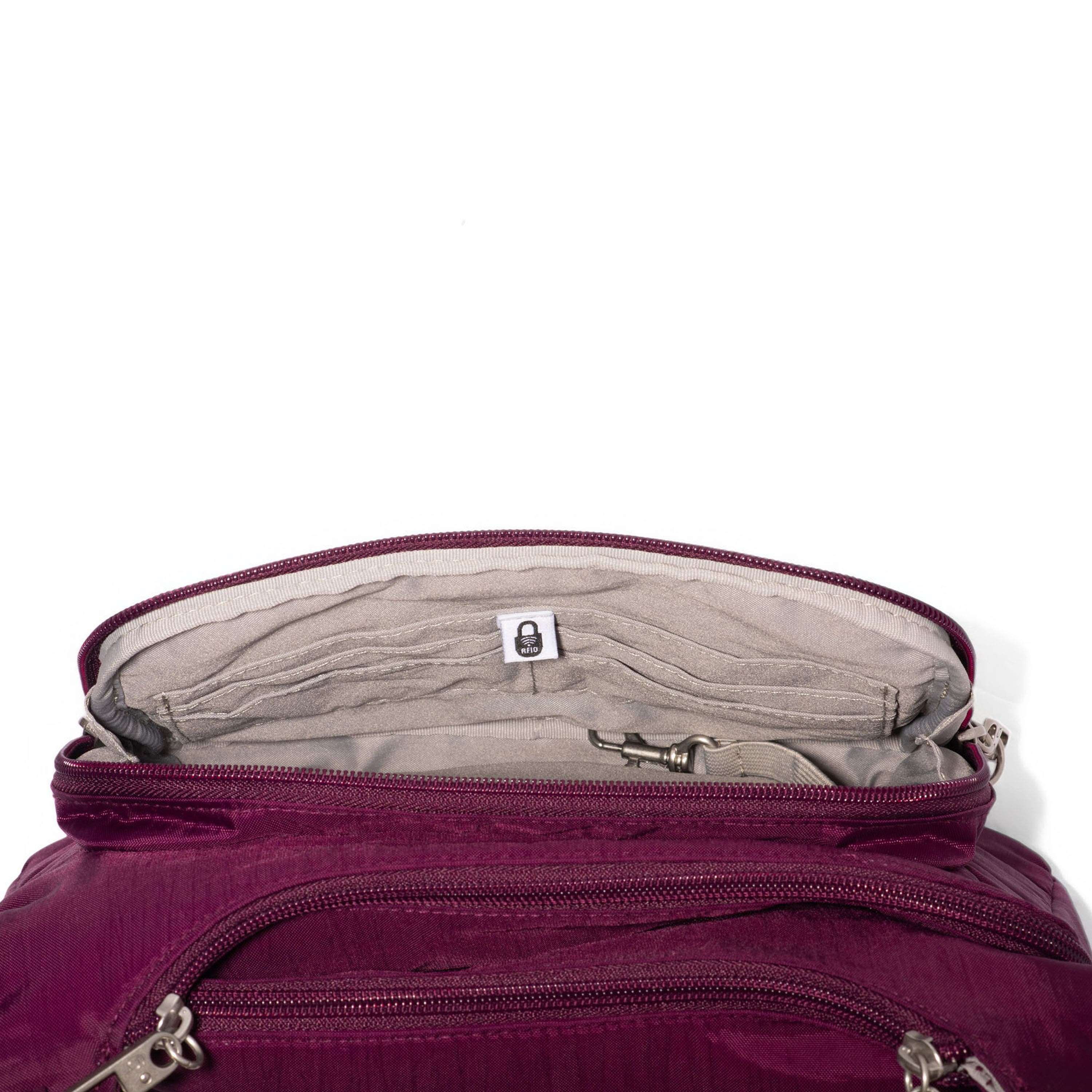 Securtex Anti-Theft Crossover Crossbody, Alternate, color, MULBERRY