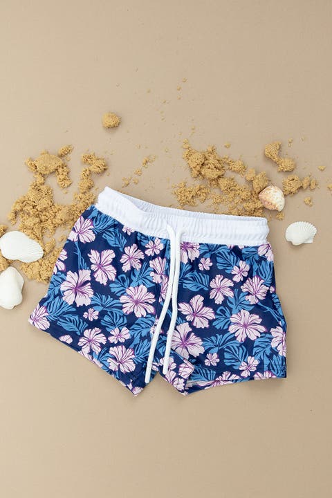 Twilight Blossoms Swim Shorts