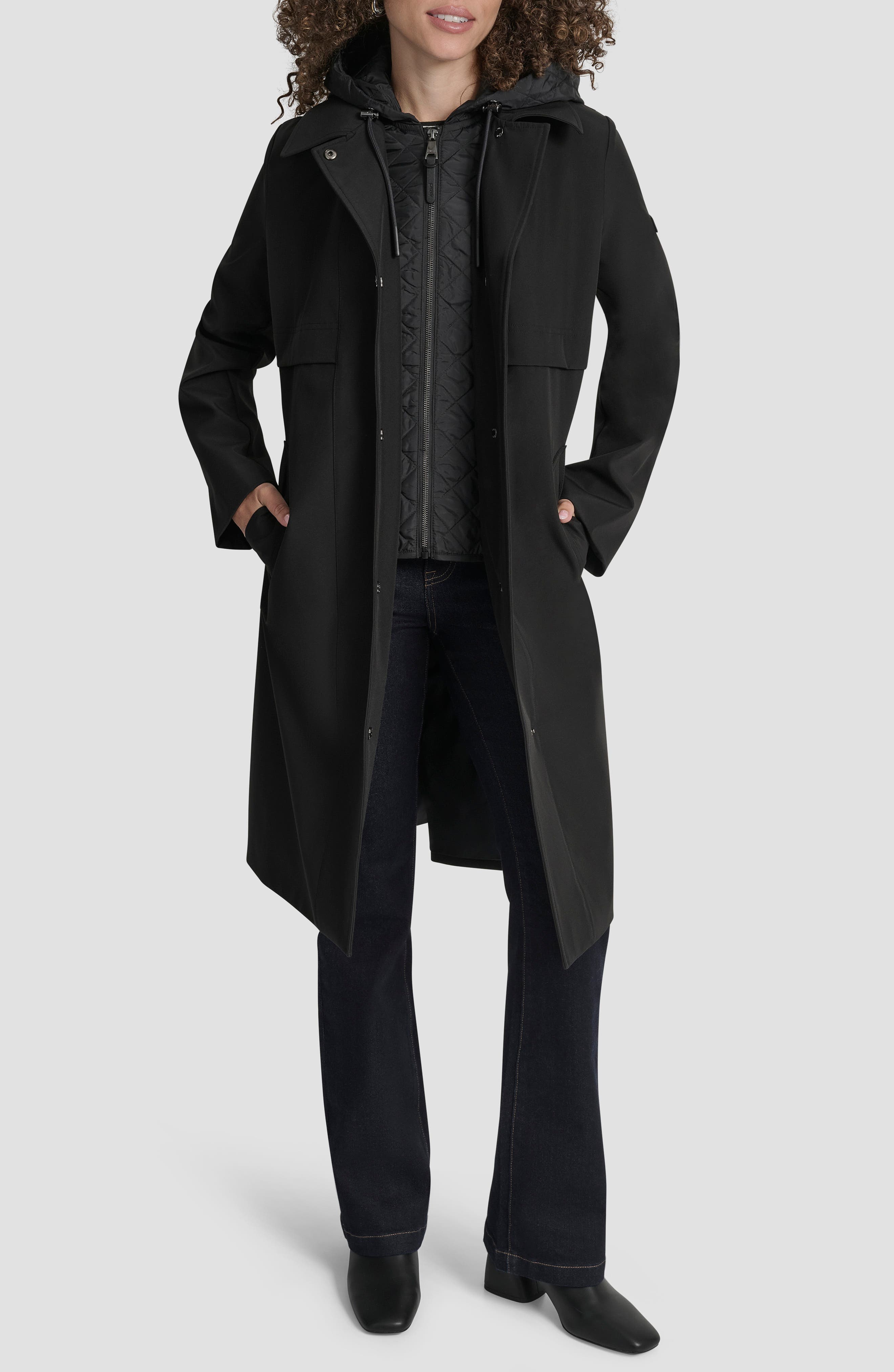 Softshell Hooded Trench Coat (Women) | Nordstromrack