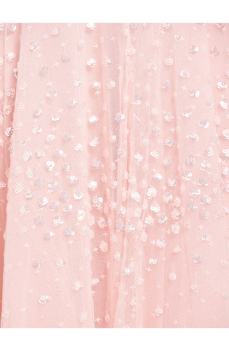 Needle & Thread Scallop Sequin Halter-Neck Ankle Gown, Alternate, color, Seashell