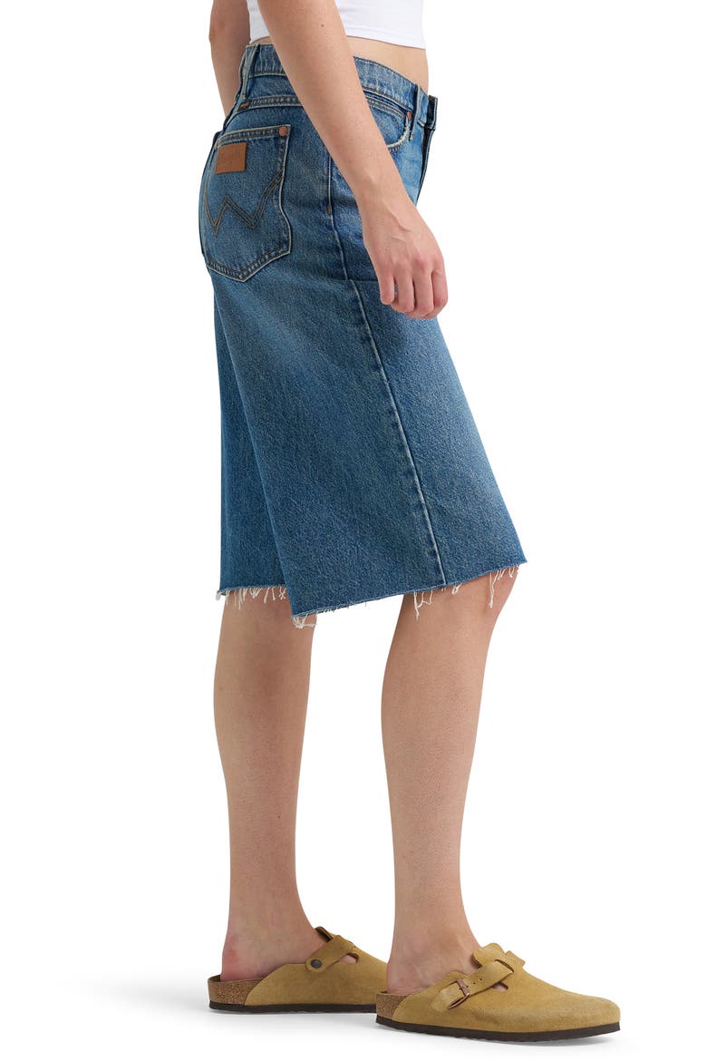 Jorts Raw Hem Low Rise Denim Shorts, Alternate, color, STORMY DUST