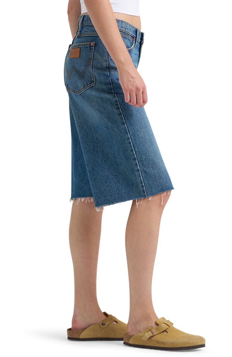 Wrangler Jorts Raw Hem Low Rise Denim Shorts, Alternate, color, 