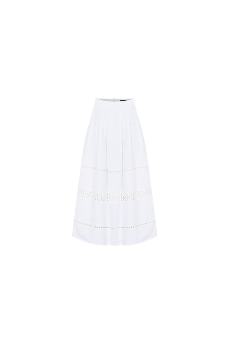 Sydney Midi Skirt, Alternate, color, WHITE