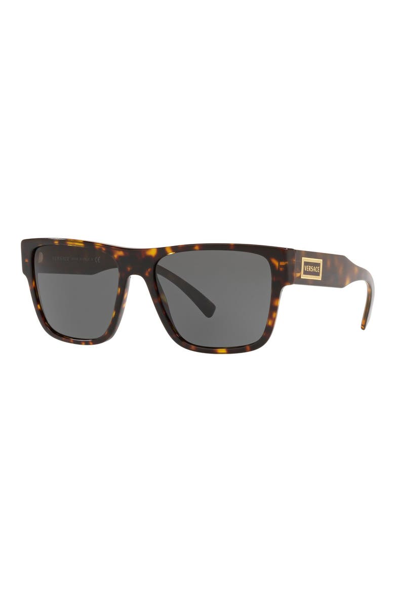 56mm Flat Top Sunglasses, Alternate, color, HAVANA/ GREY