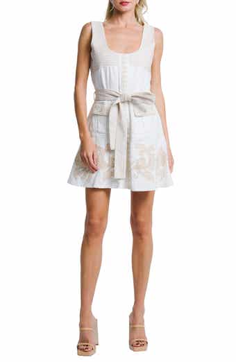 Embroidered Fit & Flare Minidress