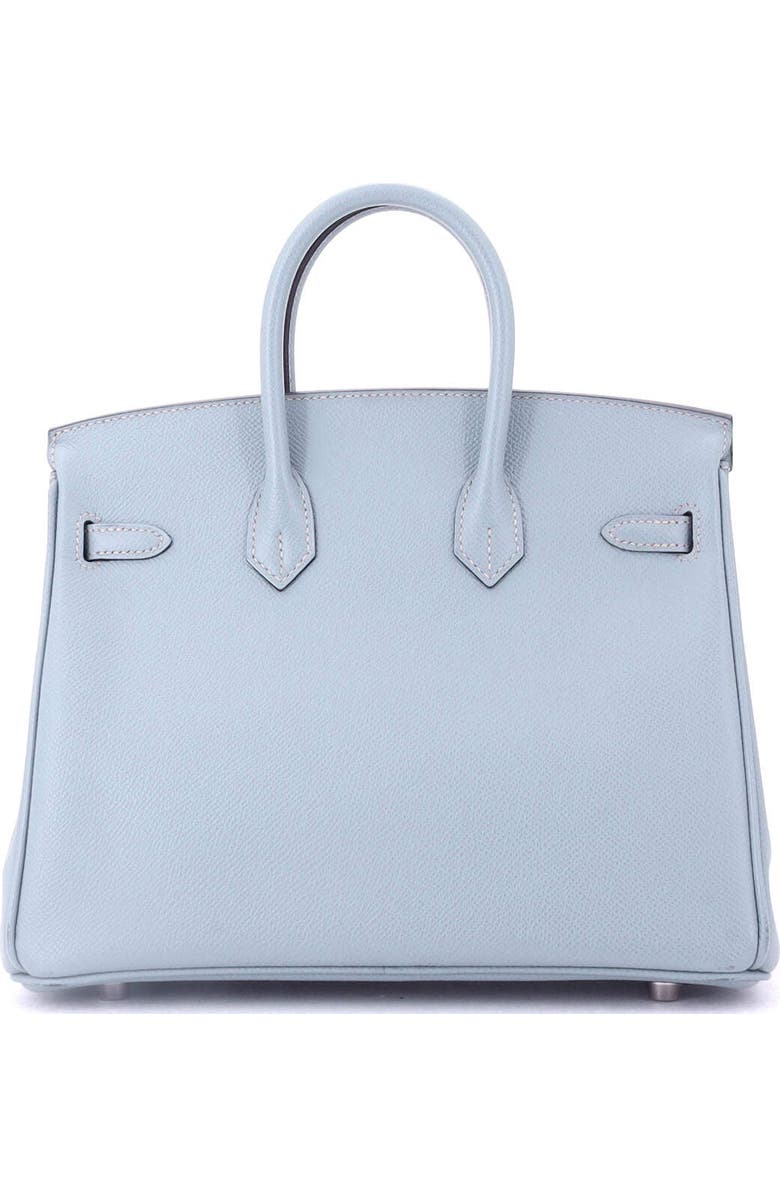 Pre-Owned Hermes Birkin Handbag Blue Epsom with Palladium Hardware 25, Alternate, color, Bleu Lin