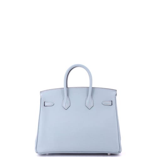 Pre-owned Hermes Hermes Birkin Handbag Blue Epsom With Palladium Hardware 25