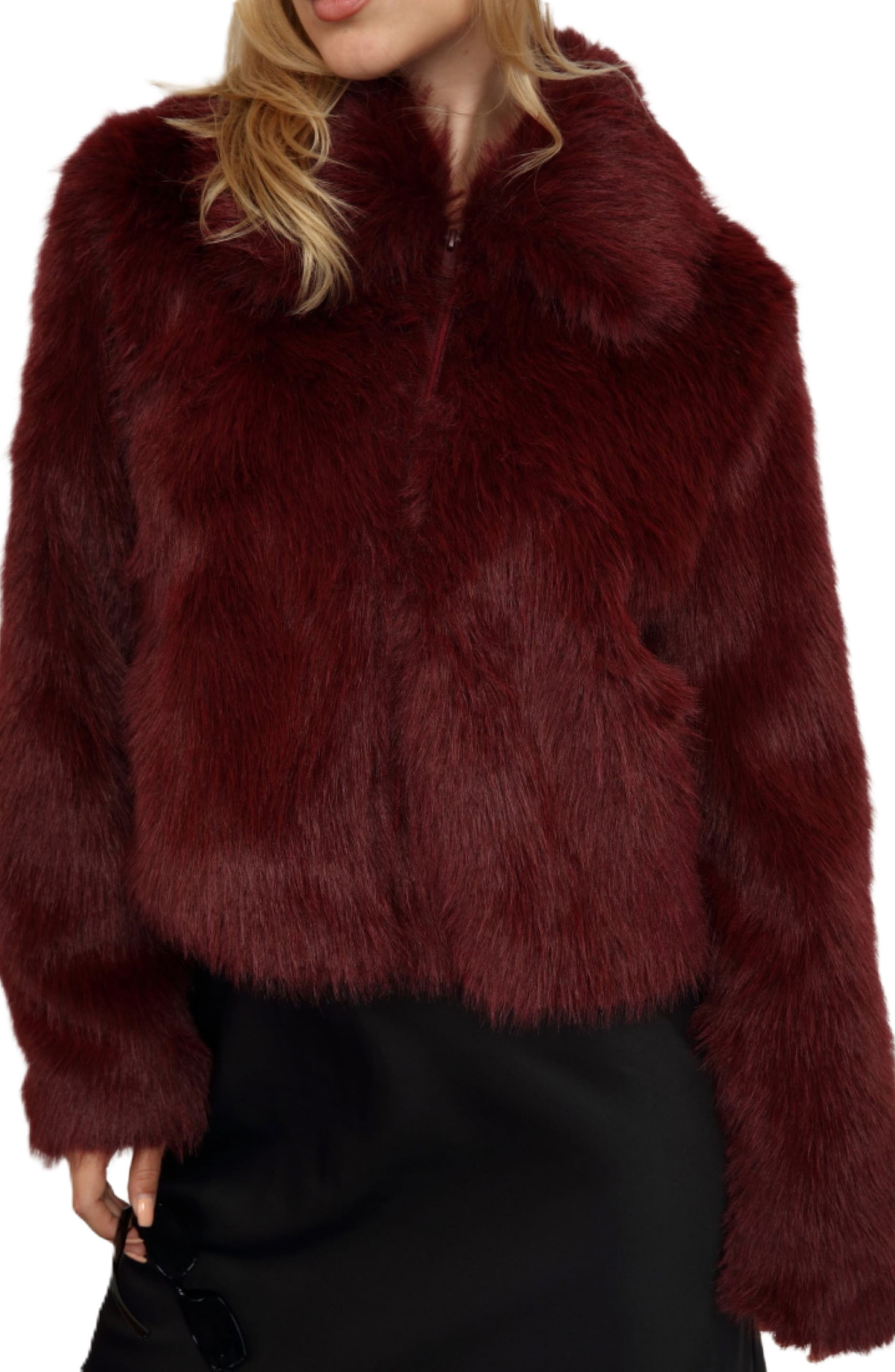 Faux Fur Shirt Jacket