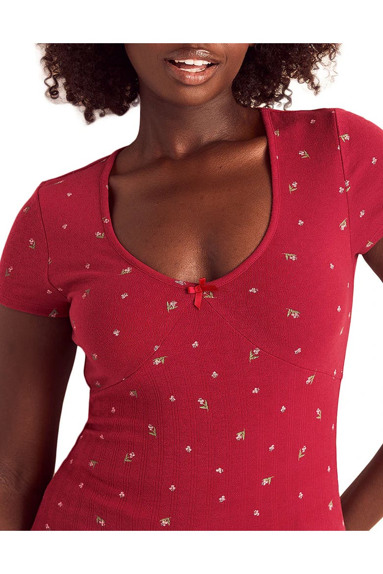 Eloise Short Pajama Set, Alternate, color, Floral red