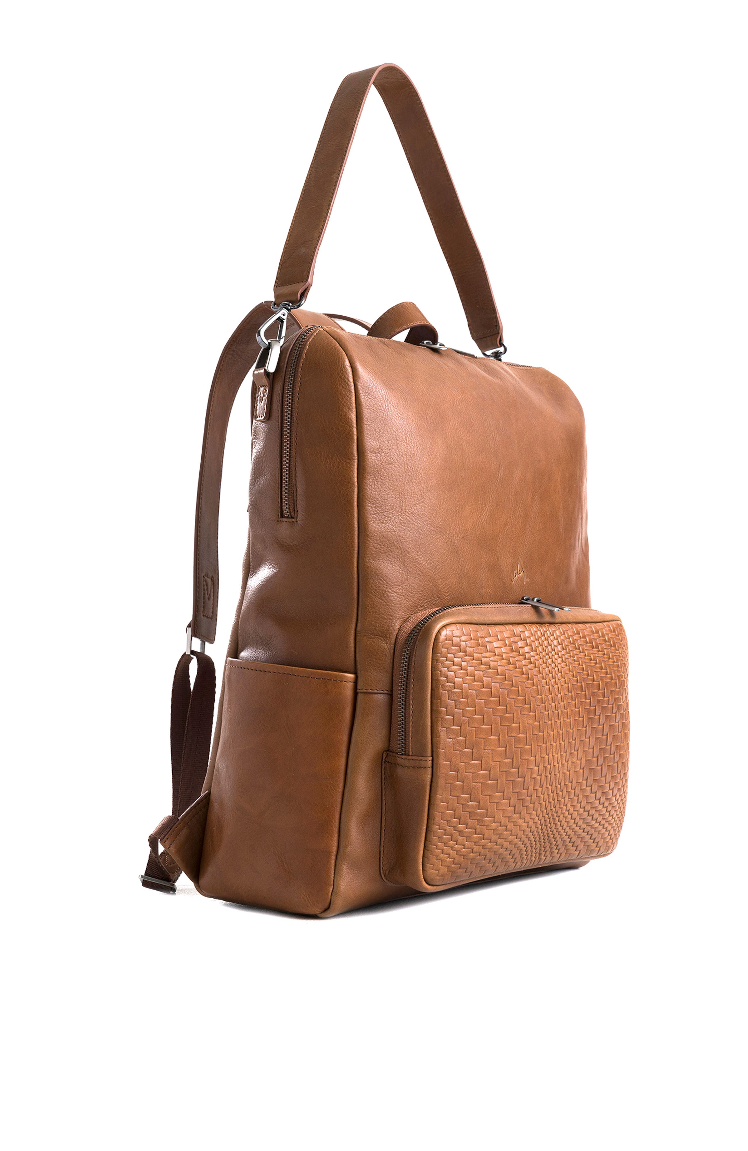 Saba Top Grain Leather Mini Backpack Shoulder Bag Purse, Alternate, color, Brown