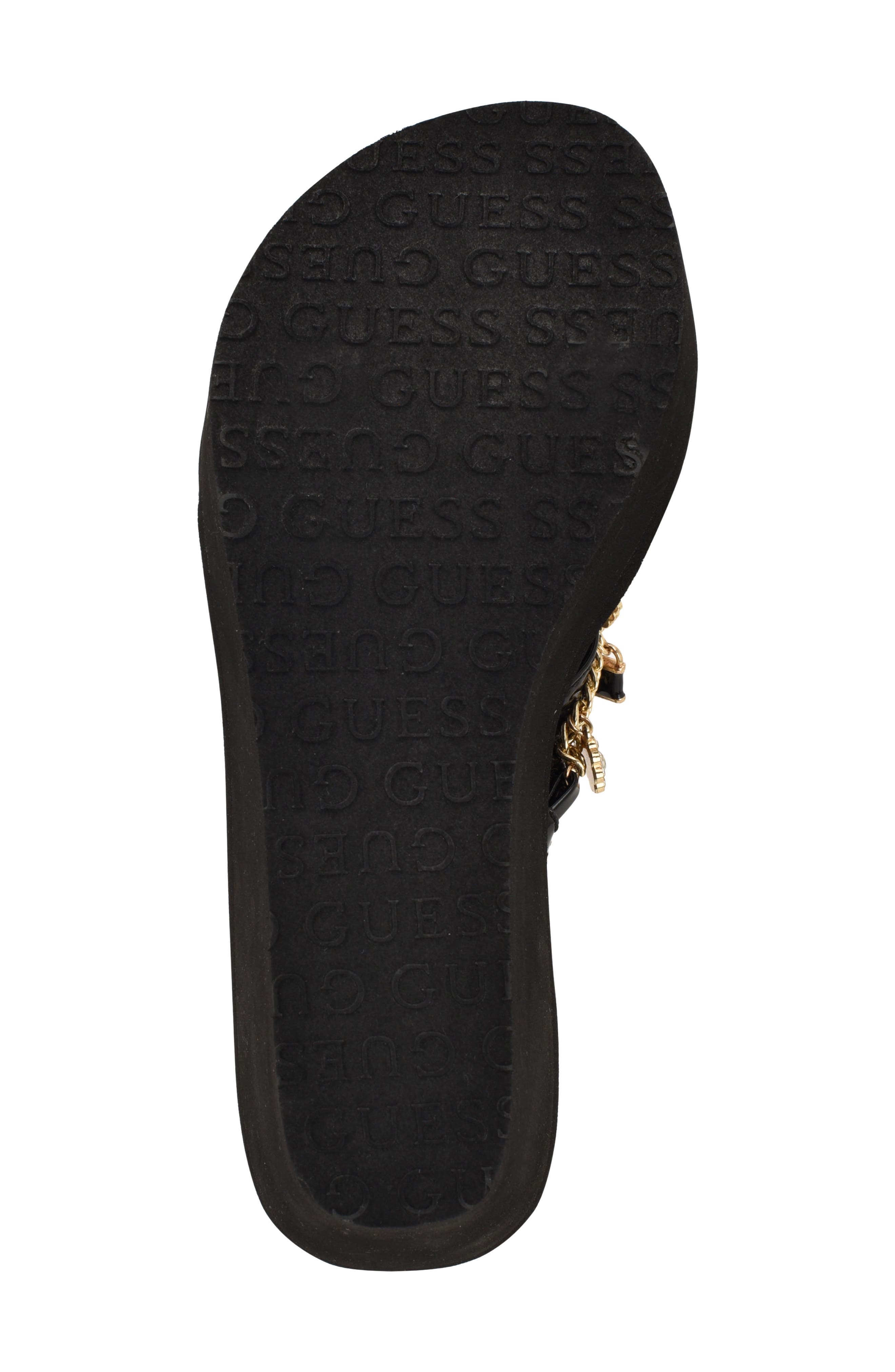 GUESS Sutton Platform Wedge Sandal, Alternate, color, Black