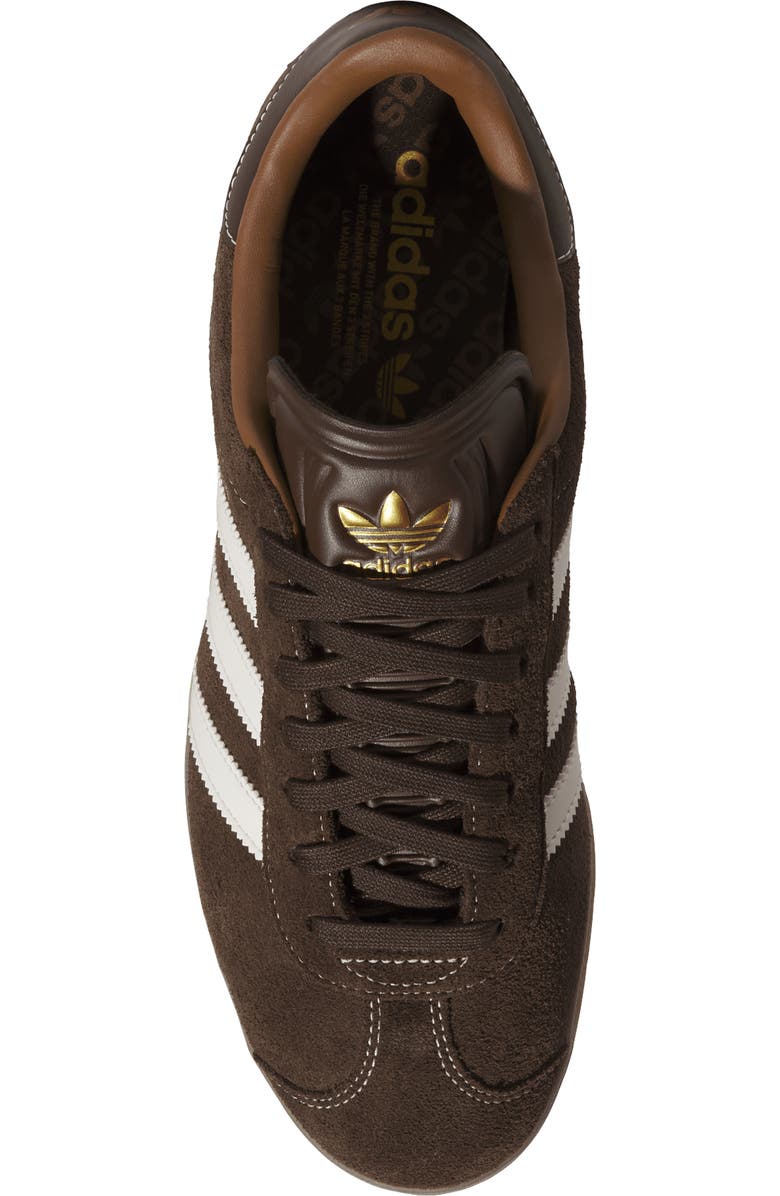 adidas Gazelle Golf Sneaker, Alternate, color, Dark Brown/ Cream White/ Gum 4