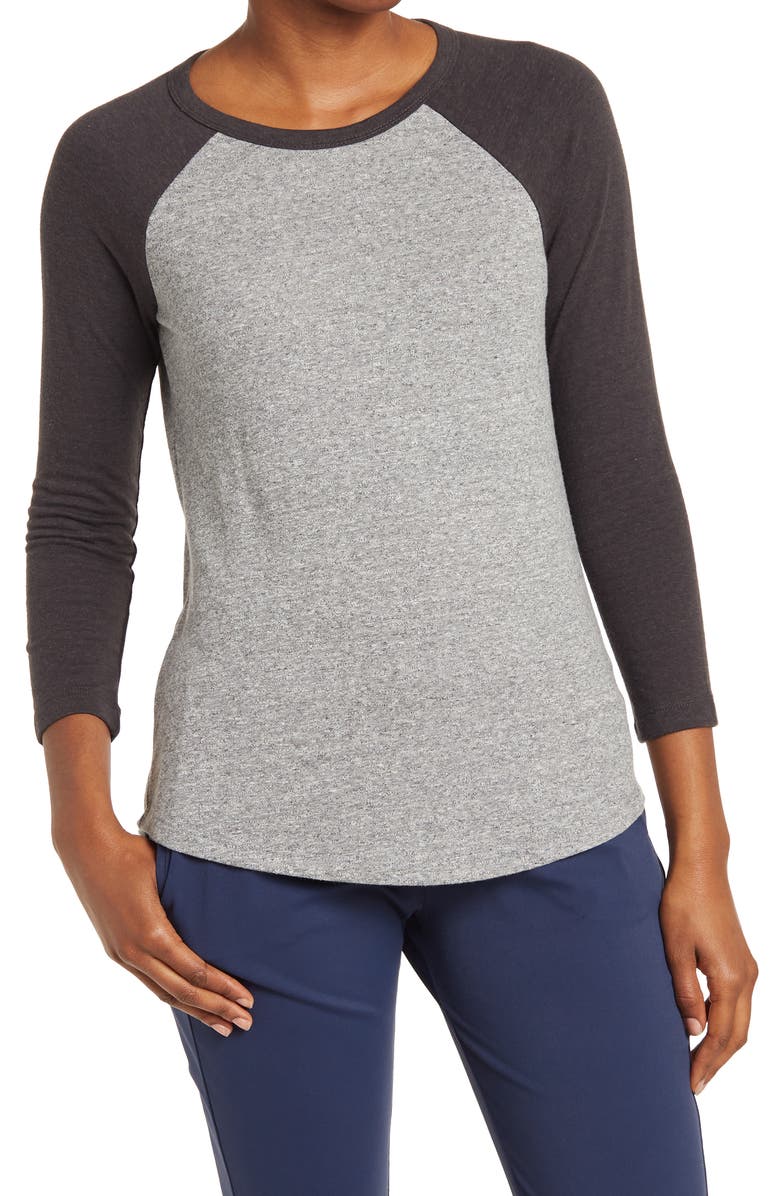 Marine Layer Colorblock Raglan Sleeve Baseball T-Shirt, Main, color, 
