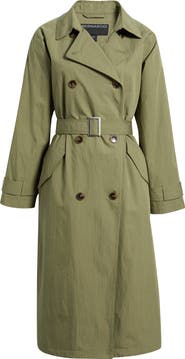 Bernardo Long Double Breasted Trench Coat