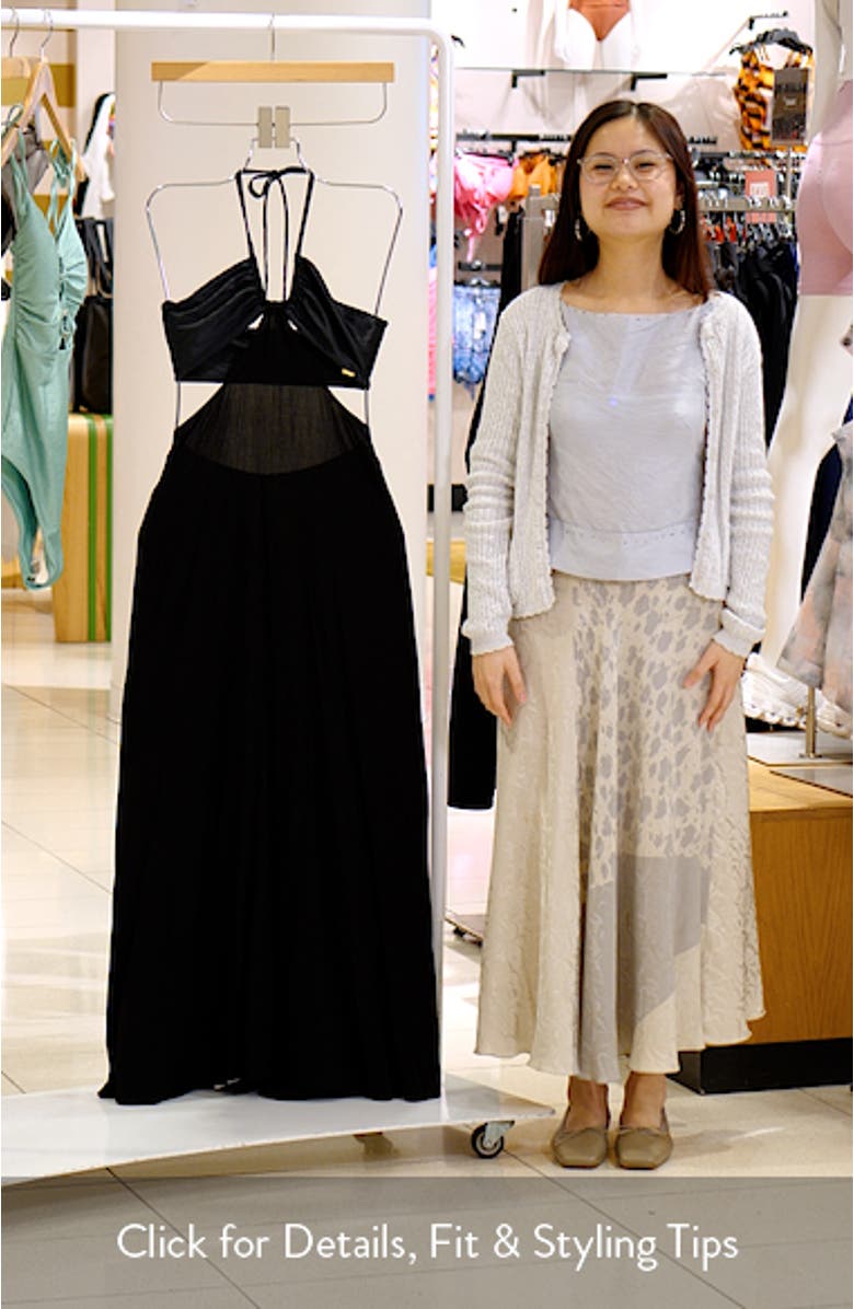 Lazuli Halter Neck Maxi Dress, sales video thumbnail