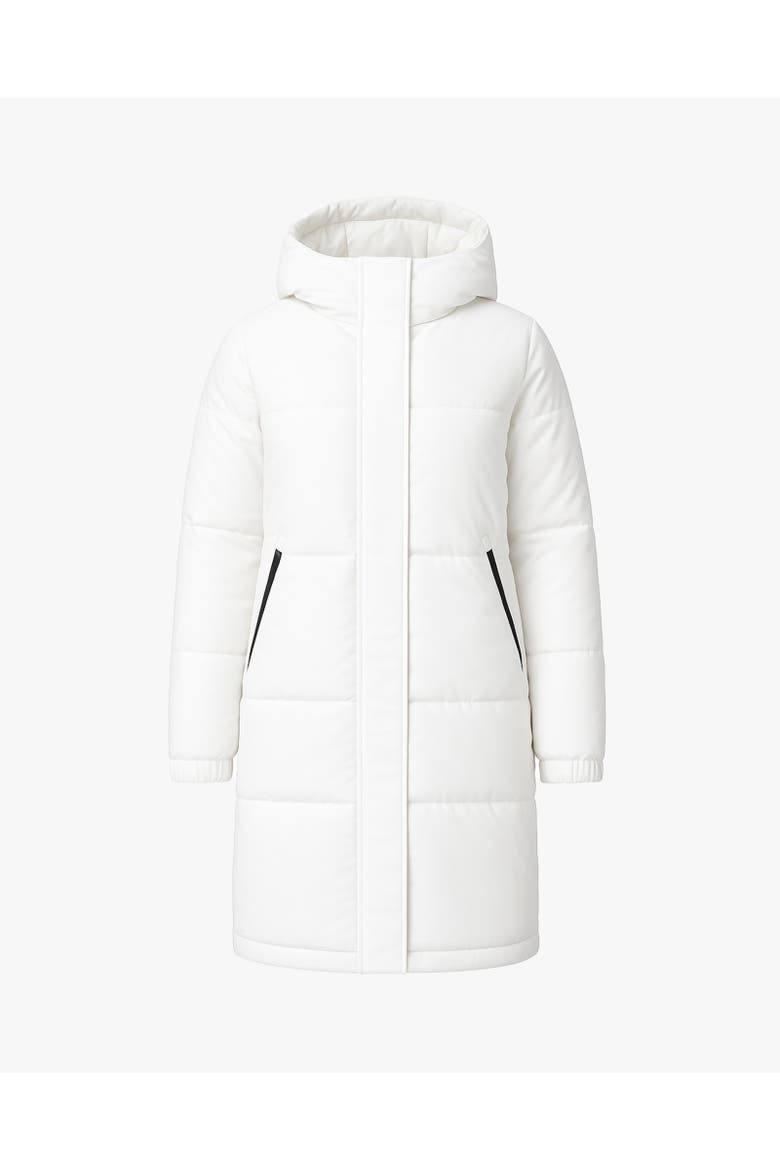 INES | Hooded Down Winter Jacket, Main, color, Ivory