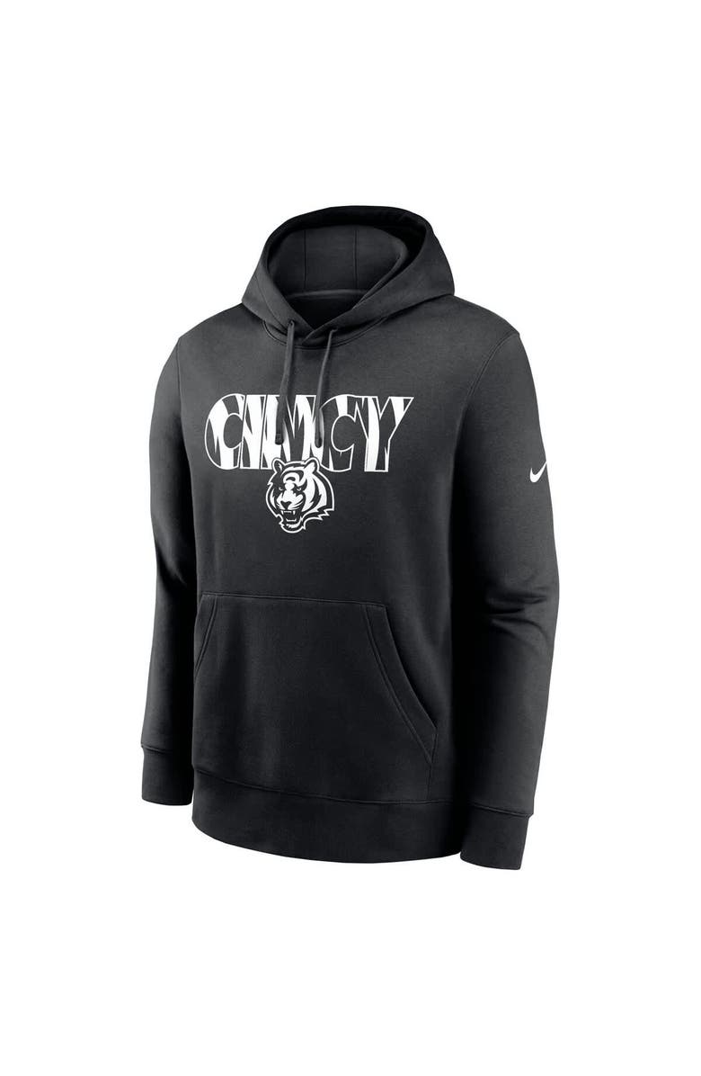 Nike Men's Nike Black Cincinnati Bengals Cheer Zone Club Fleece Pullover Hoodie, Alternate, color, 