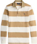 Polo Ralph Lauren Classic Fit Khaki Collar Rugby Shirt