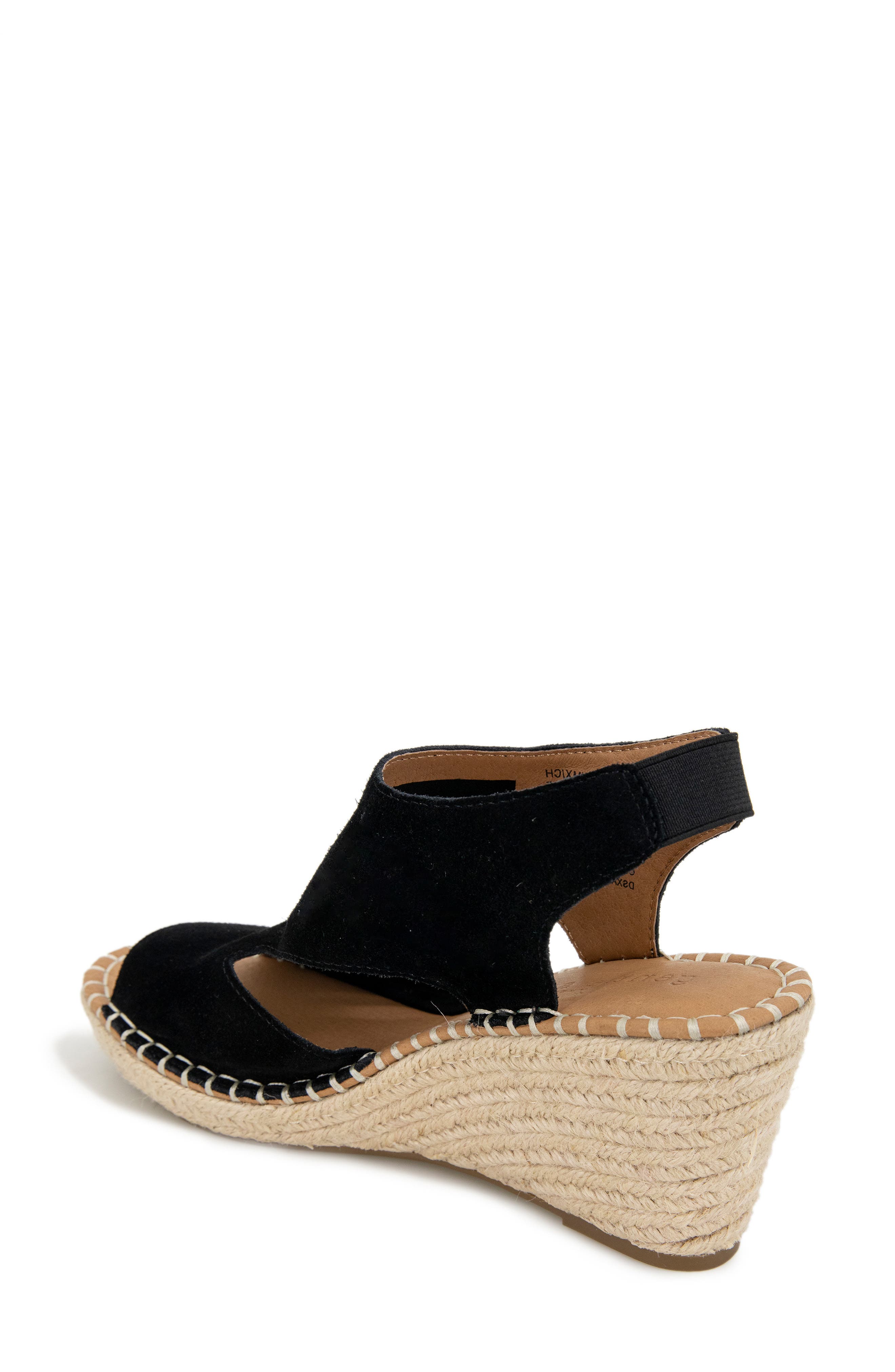 Gentle Souls Cody Espadrille Wedge Sandal, Alternate, color, Black