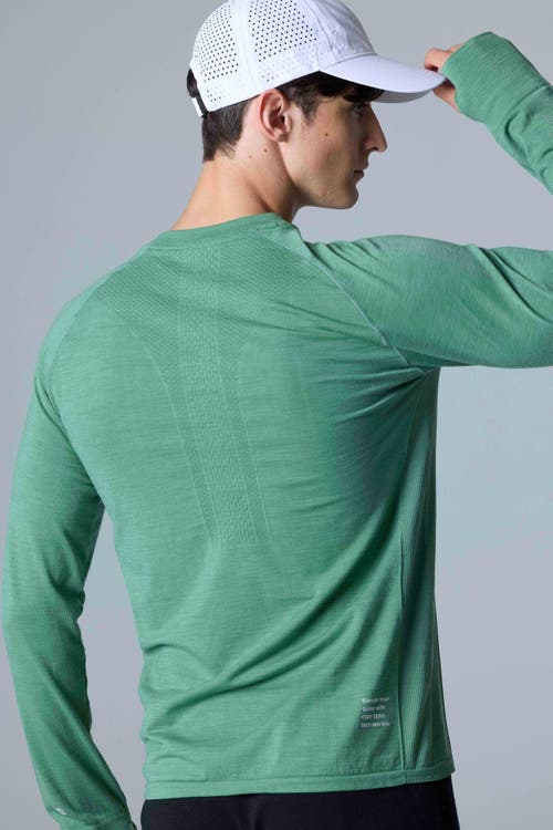 Cozy Zero Tech Merino Classic Fit Long Sleeve Top In Smoke Green