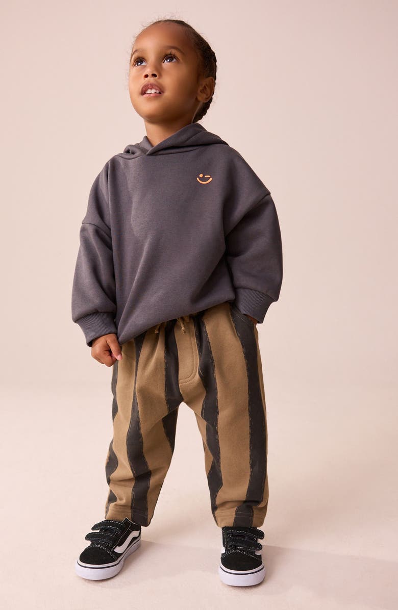 NEXT Kids' Jersey Stripe Sweatpants, Alternate, color, Brown Multi