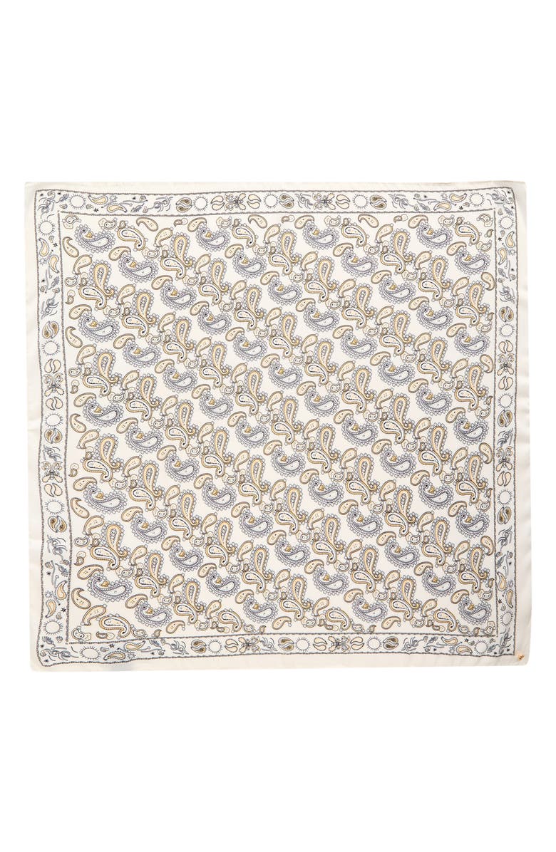 Lele Sadoughi Paisley Square Satin Scarf, Main, color, 