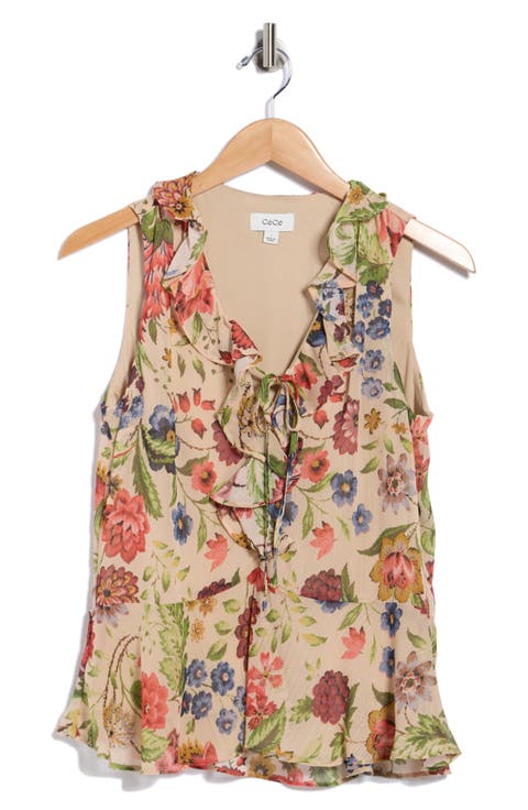 Ruffle Sleeveless Top