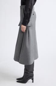 Sacai Bonding Faille Wide Leg Pants