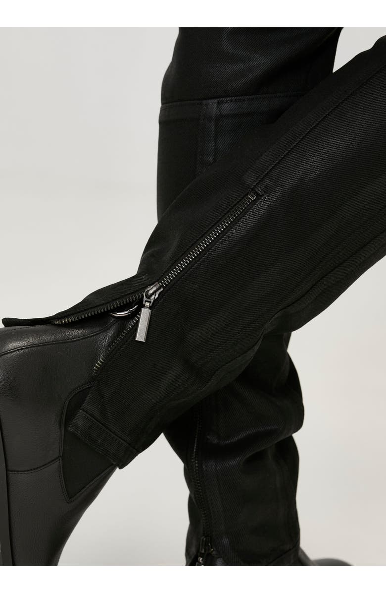 PCFG Pure Cotton Shiny Coated Denim Pant, Alternate, color, Black