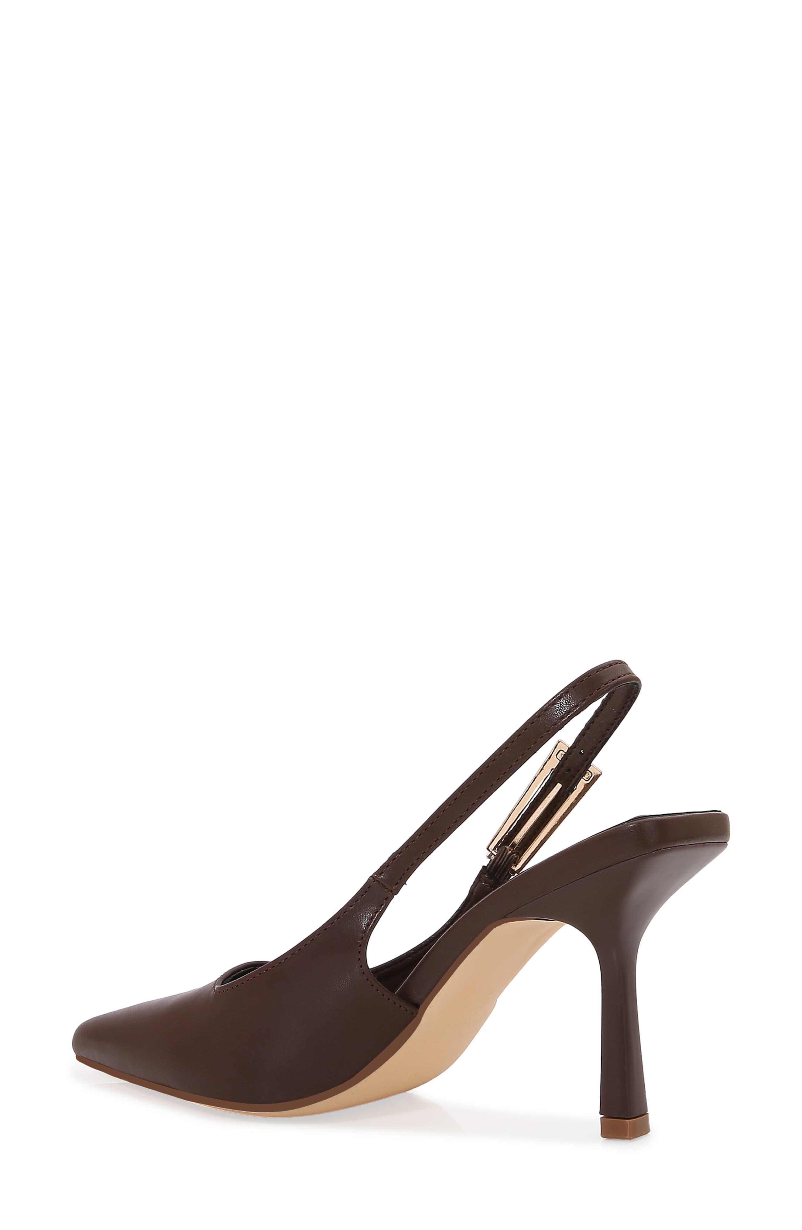BERNESS Pointed Toe Slingback Pump, Alternate, color, Brown