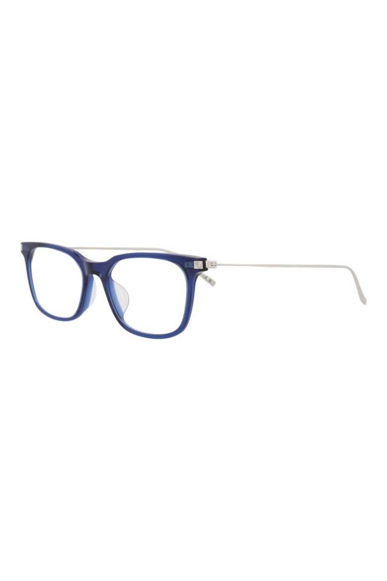 48mm Square Optical Glasses, Alternate, color, BLUE SILVER TRANSPARENT