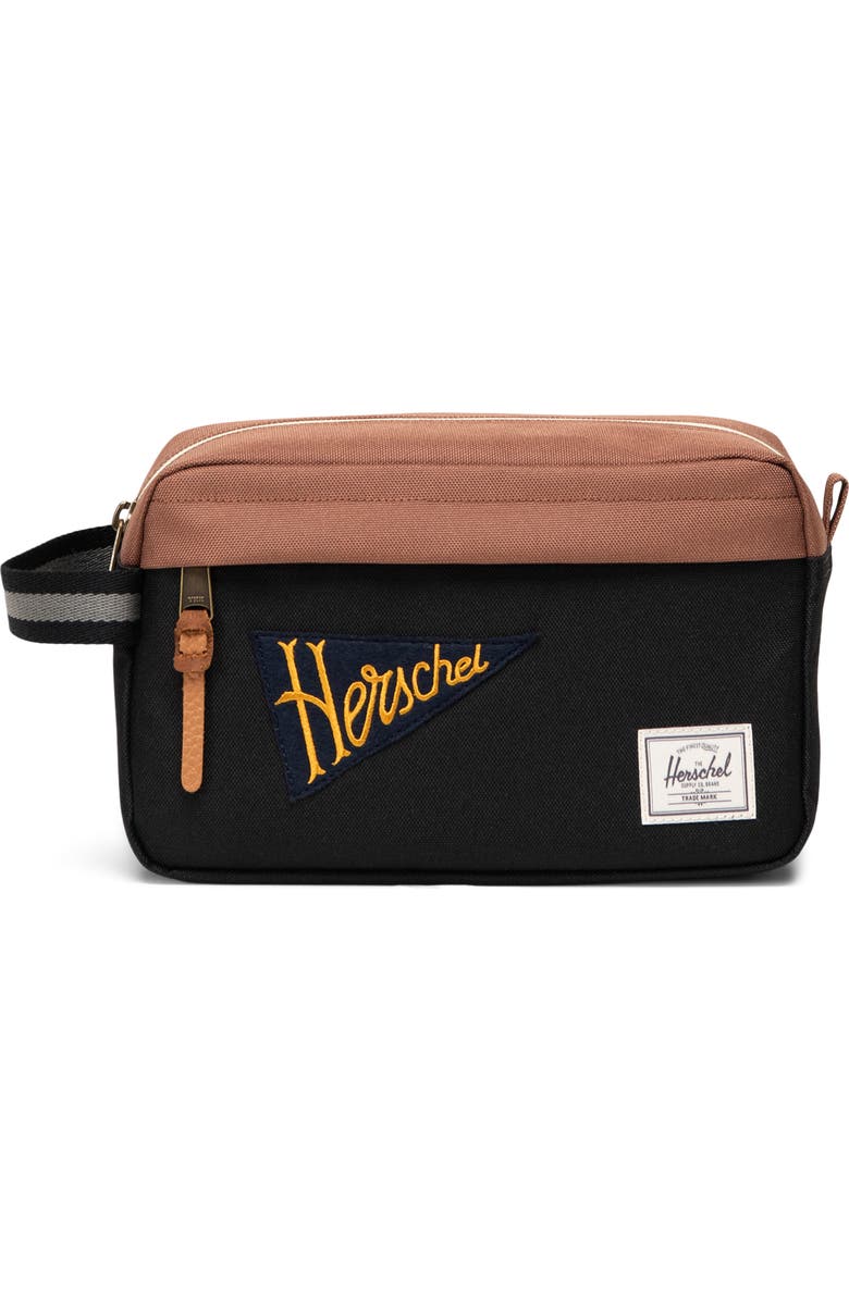 Herschel Supply Co. Chapter Travel Kit, Main, color, Patches Black