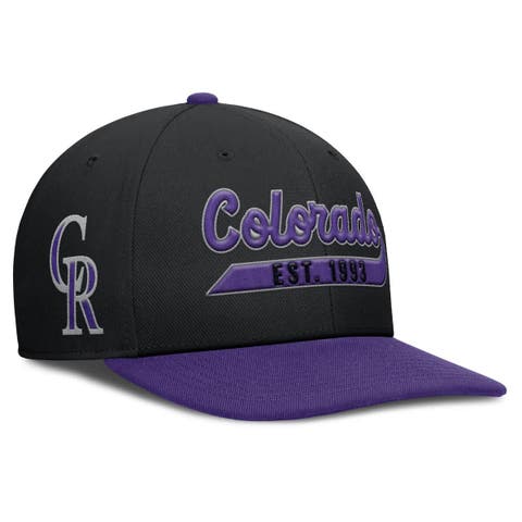 Men's Nike Black/Purple Colorado Rockies Pro Performance Snapback Hat