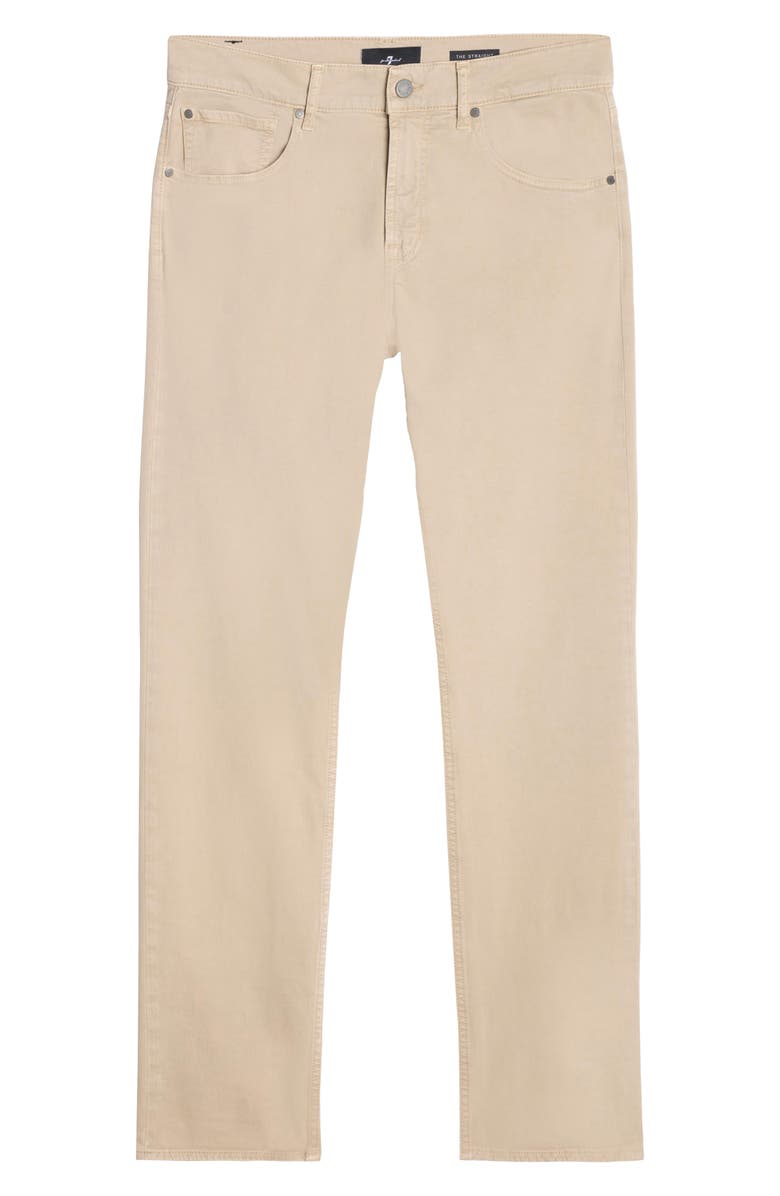 7 For All Mankind Comfort Sateen The Straight Leg Jeans, Alternate, color, Biscuit