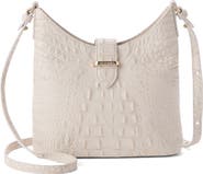 Brahmin Small Gwynne Croc Embossed Leather Crossbody Bag