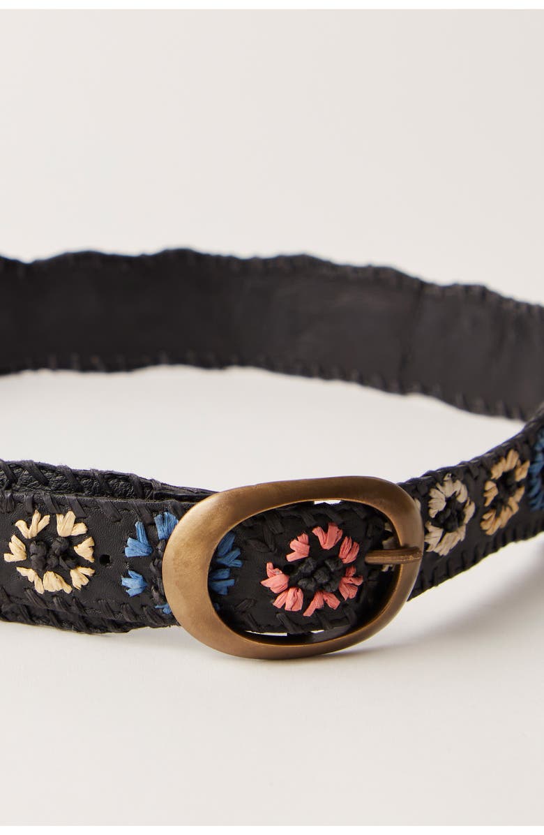 Free People Dreaming Whipstitch Leather Belt, Alternate, color, 