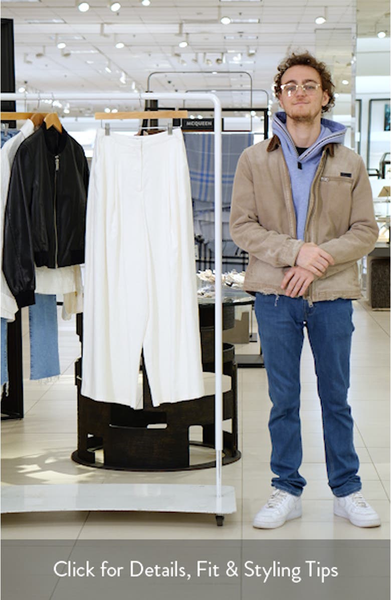 Linen Blend Wide Leg Pants, sales video thumbnail
