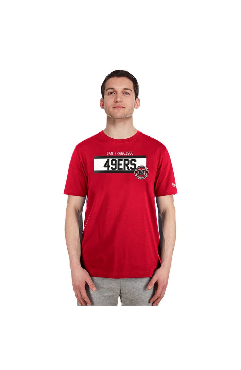 New Era Men's New Era Scarlet San Francisco 49ers 3rd Down High Density Print T-Shirt, Alternate, color, Scarlet