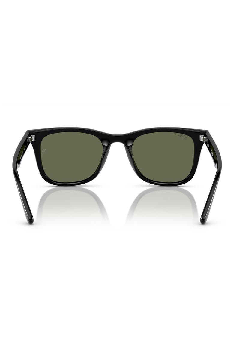 65mm Polarized Oversize Square Sunglasses, Alternate, color, BLACK