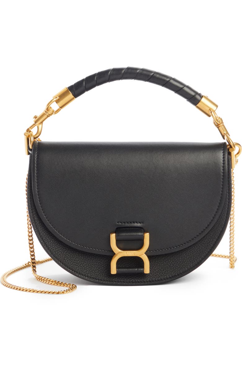 Chloé Marcie Leather Shoulder Bag, Main, color,