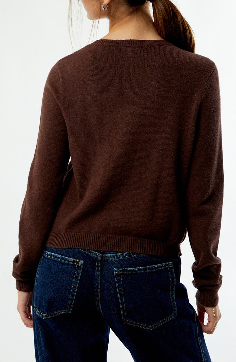 PacSun Marley Button Front Cardigan, Alternate, color, Brown