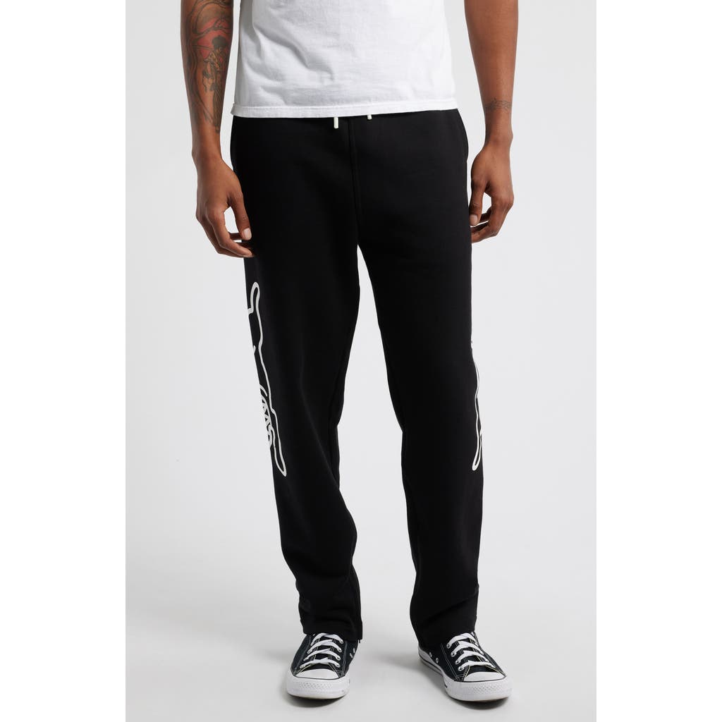 Icecream Contender Cotton French Terry Sweatpants In Black