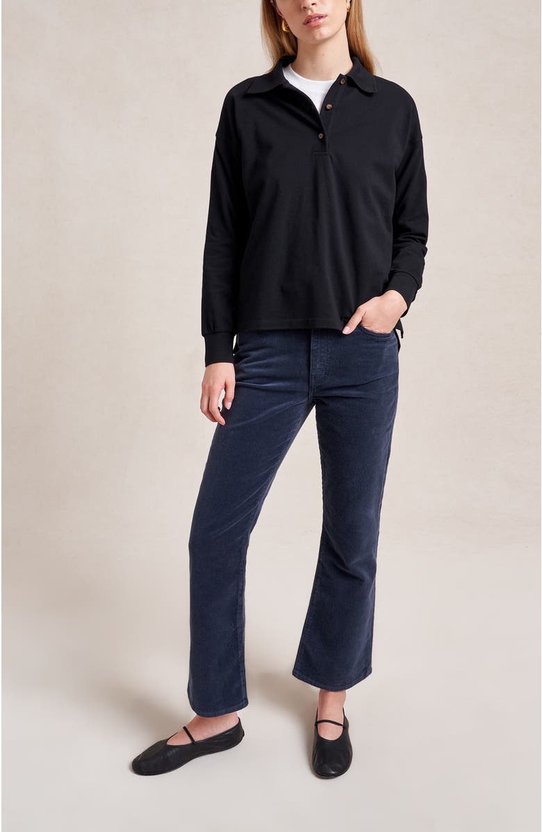 La Ligne Cassie Polo, Alternate, color, Black