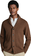 Charles Tyrwhitt Merino Button Through Funnel Neck Cardigan