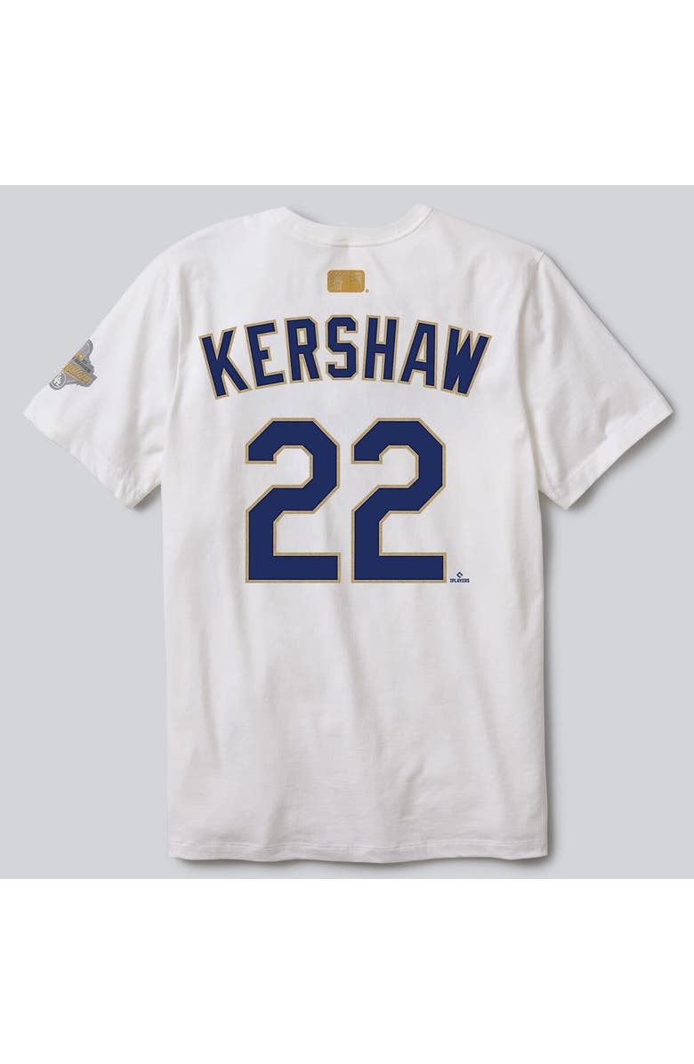 Nike Men's Nike Clayton Kershaw White Los Angeles Dodgers 2026 Gold Collection Player Name & Number T-Shirt, Alternate, color, White
