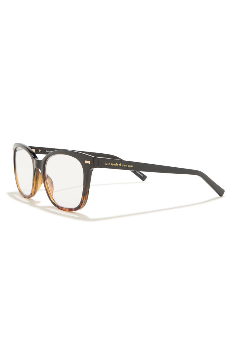 keadra 51mm square reading glasses, Alternate, color, BLACK HAVANA