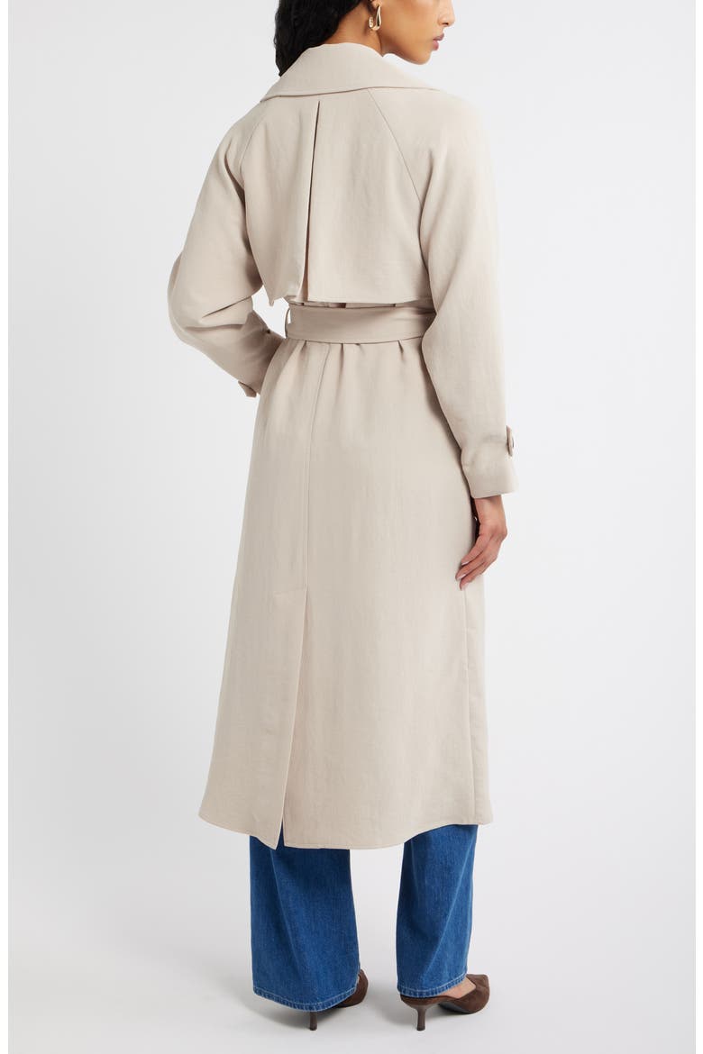 The Curator Crepe Oversize Trench Coat, Alternate, color, GREY FEATHER